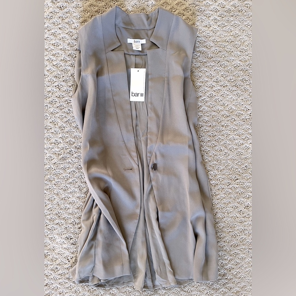 NWT Bar III Sleeveless Vest Sheer Top